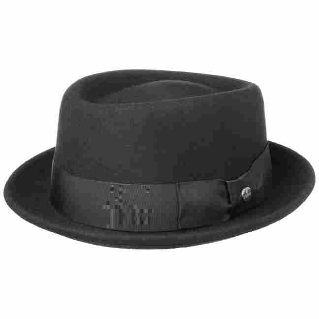 Lierys Blank Pork Pie Ladies/Men’s Felt Hat in S-XL Wool Felt in Blue and Black A Hat for All Seasons Pork Pie Made of 100% Wool Felt 